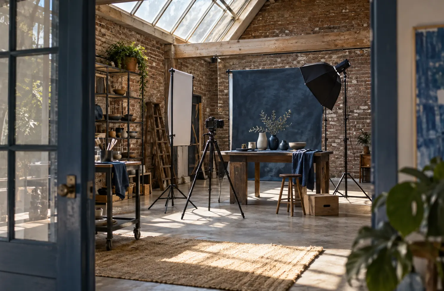 Illustration of photography businesses and their working space
